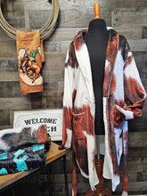 Load image into Gallery viewer, Sample Sale Brown Cowhide Print Women's Western Bath Robe size LARGE