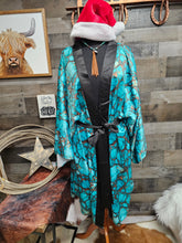 Load image into Gallery viewer, All Turquoise Women's Lounge Kimono Robe
