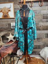 Load image into Gallery viewer, All Turquoise Women's Lounge Kimono Robe