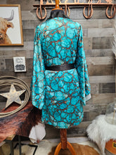 Load image into Gallery viewer, All Turquoise Women's Lounge Kimono Robe