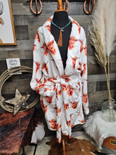 Load image into Gallery viewer, Highland Cow Women's Western Bath Robe