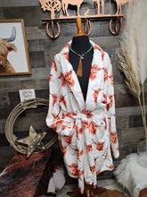 Load image into Gallery viewer, Highland Cow Women's Western Bath Robe