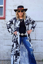 Load image into Gallery viewer, Black White Cowboy Western Duster Dress