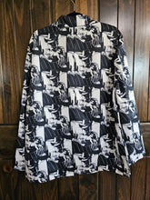 Load image into Gallery viewer, Black White Cowboy Women's Western Blazer