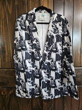 Load image into Gallery viewer, Black White Cowboy Women's Western Blazer