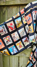 Load image into Gallery viewer, Vintage Cowboy Collage Satin Kimono Robe