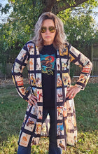 Load image into Gallery viewer, Vintage Cowboy Collage Western Lightweight Cardigan
