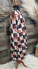 Load image into Gallery viewer, Checkered Western Lightweight Cardigan