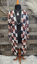 Load image into Gallery viewer, Checkered Western Lightweight Cardigan