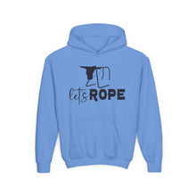 Load image into Gallery viewer, Let's Rope Youth Western Hoodie | Kids Rodeo Cowboy Sweatshirt