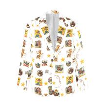 Load image into Gallery viewer, Vintage Cowgirl Collage Women's Western Blazer in White