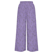 Load image into Gallery viewer, Baha Ranch Lavender Paisley Bandana Wide Leg Pants