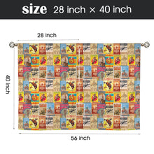 Load image into Gallery viewer, Vintage Rodeo Window Curtain 28"x40" (2-Piece) Made in America