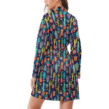 Load image into Gallery viewer, Crazy Cactus Lady Women's Long Sleeve Belted Satin Feel Dressing Lounge Robe