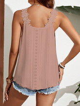 Load image into Gallery viewer, Lace Detail Scoop Neck Tank