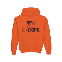 Load image into Gallery viewer, Let's Rope Youth Western Hoodie | Kids Rodeo Cowboy Sweatshirt