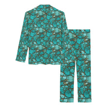 Load image into Gallery viewer, All Turquoise Women's Long Pajama Set