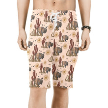 Load image into Gallery viewer, Desert Bison Men's Beach Board Shorts