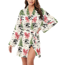 Load image into Gallery viewer, Praying Cowboy Christmas Western Cowgirl Satin Robe