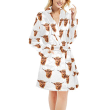 Load image into Gallery viewer, Highland Cow Women's Western Bath Robe