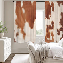 Load image into Gallery viewer, Cow Hide Print Curtains 52" x 63" Made in America