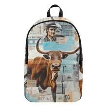 Load image into Gallery viewer, Vintage Bull Collage Western Backpack
