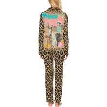 Load image into Gallery viewer, Baha Ranch Retro Pop Western Leopard Pajamas Set