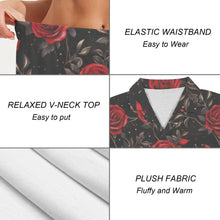 Load image into Gallery viewer, Baha Ranch Red Rose Women's Pajama Set Made in America