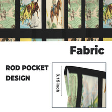 Load image into Gallery viewer, Vintage Western Collage Window Curtains 28"x40" (2-Piece)Made in America