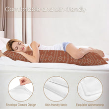 Load image into Gallery viewer, Baha Ranch Brown Aztec Body Pillow Cover Made in America