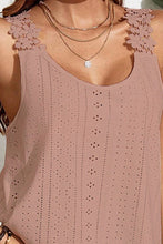 Load image into Gallery viewer, Lace Detail Scoop Neck Tank