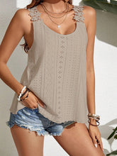 Load image into Gallery viewer, Lace Detail Scoop Neck Tank