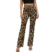 Load image into Gallery viewer, Baha Ranch Retro Pop Western Leopard Animal Print Flare Pants