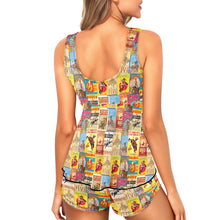Load image into Gallery viewer, Vintage Rodeo Poster Tankini Boy Shorts