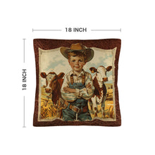 Load image into Gallery viewer, Vintage Cowboy Pillow Case Made in America