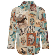 Load image into Gallery viewer, Baha Ranch Bohemian Dreams Cowgirl Button Up Blouse