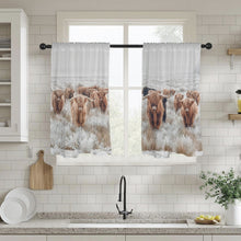 Load image into Gallery viewer, Highland Cow Curtains Window Curtain 28"x40" (2-Piece) Made in America