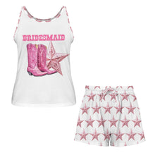 Load image into Gallery viewer, Baha Ranch Bridesmaid Pajama Lounge Tank Shorts Set Made in America
