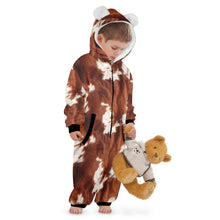 Load image into Gallery viewer, Cow Print Young Kids Pajama Hooded Onesie