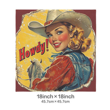 Load image into Gallery viewer, Baha Ranch Howdy Velvety Soft Pillow Case Made in America