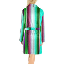 Load image into Gallery viewer, Sample Sale Turquoise Serape Women's Western Bath Robe size LARGE
