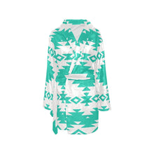Load image into Gallery viewer, Turquoise Aztec Women's Western Bath Robe
