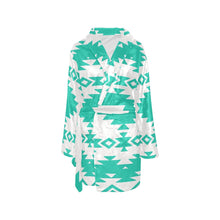 Load image into Gallery viewer, Turquoise Aztec Women's Western Bath Robe