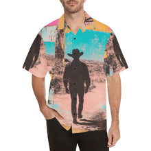Load image into Gallery viewer, Baha Ranch Retro Pop Western Mystery Cowboy Men's Camp Shirt