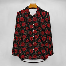 Load image into Gallery viewer, Baha Ranch Colores De Mexico Rose Floral Button Up Blouse