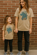 Load image into Gallery viewer, Cowboy Cat Mommy & Me Kids–Adult Gildan Sand Shirt – Graphic Tee, Long Sleeve & Crewneck.