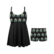 Load image into Gallery viewer, Turquoise Naja Swim Dress & Shorts Set