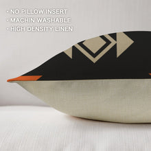 Load image into Gallery viewer, Black Aztec Pillow Case Made in America
