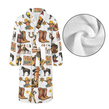 Load image into Gallery viewer, Cowboy Collage Western Men's Bath Robe