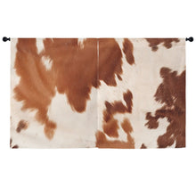 Load image into Gallery viewer, Cow Hide Print Curtains 52" x 63" Made in America